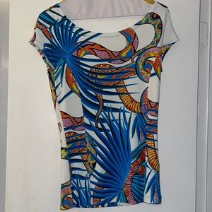 Roberto cavalli top in good condition, worn 2 times . Beautiful blue color